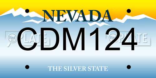 CDM124 Nevada License Plate