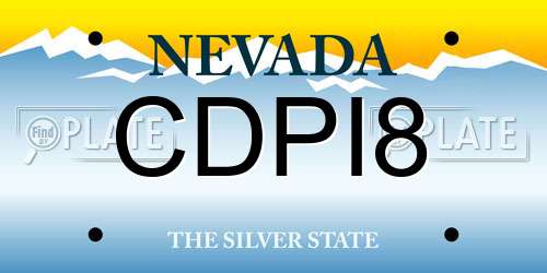 CDPI8 Nevada License Plate
