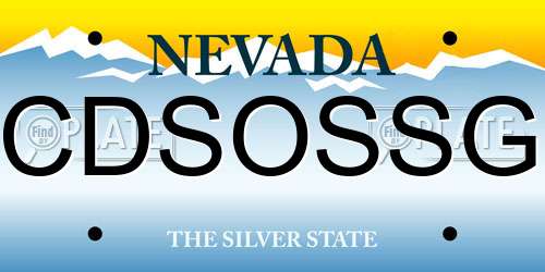 CDSOSSG Nevada License Plate