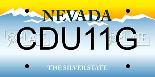 CDU11G Nevada License Plate