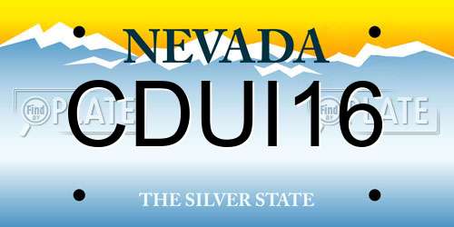 CDUI16 Nevada License Plate