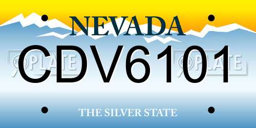 CDV6101 Nevada License Plate