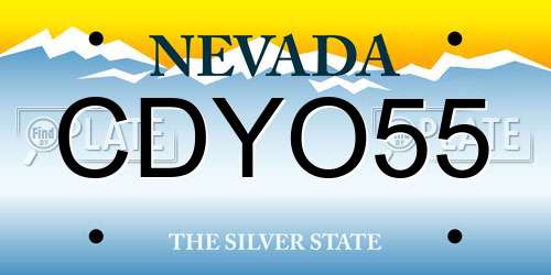 CDYO55 Nevada License Plate