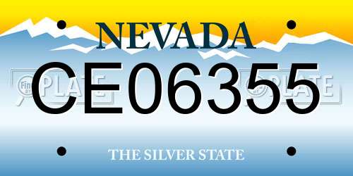 CE06355 Nevada License Plate