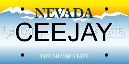 CEEJAY Nevada License Plate