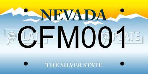 CFM001 Nevada License Plate