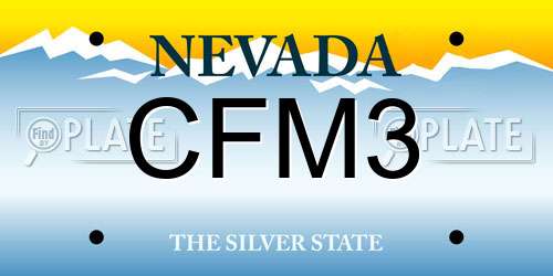 CFM3 Nevada License Plate
