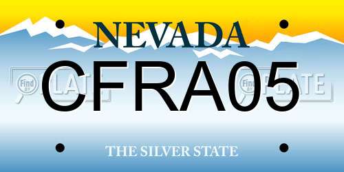 CFRA05 Nevada License Plate