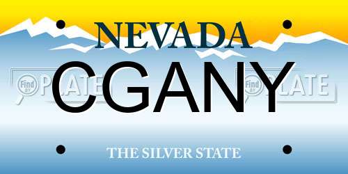 CGANY Nevada License Plate
