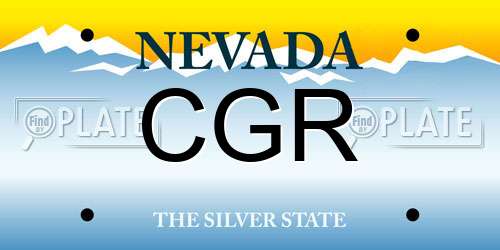 CGR Nevada License Plate