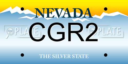 CGR2 Nevada License Plate