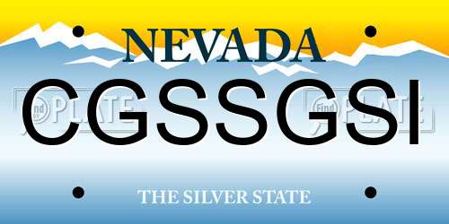 CGSSGSI Nevada License Plate