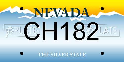CH182 Nevada License Plate