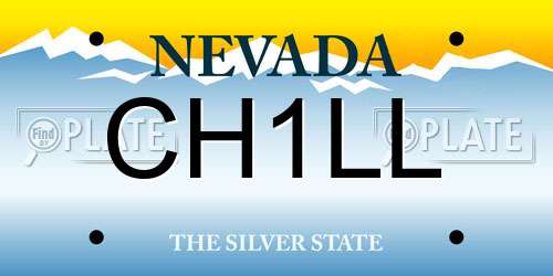 CH1LL Nevada License Plate