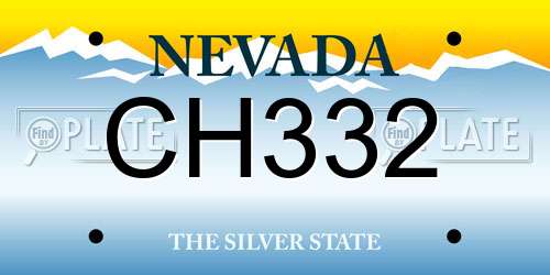 CH332 Nevada License Plate