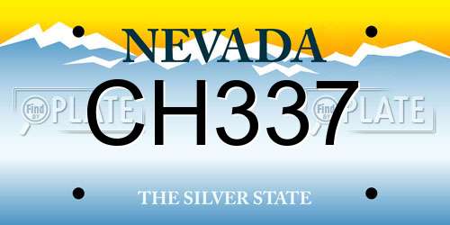 CH337 Nevada License Plate