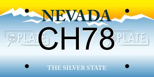 CH78 Nevada License Plate