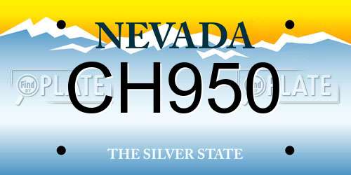 CH950 Nevada License Plate