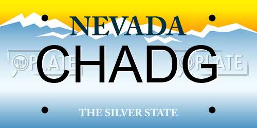 CHADG Nevada License Plate