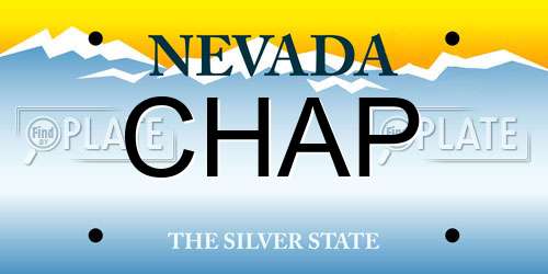 CHAP Nevada License Plate