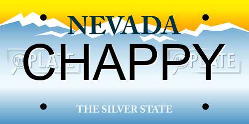CHAPPY Nevada License Plate
