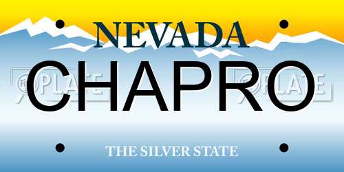 CHAPRO Nevada License Plate