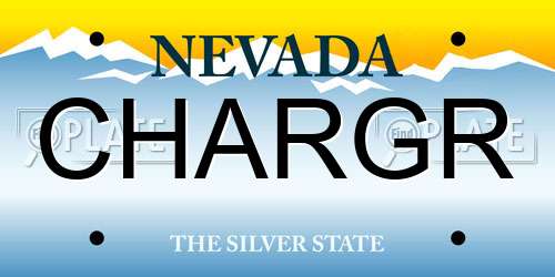 CHARGR Nevada License Plate