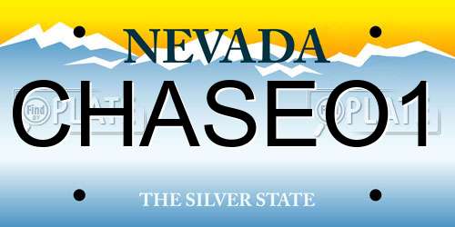 CHASEO1 Nevada License Plate