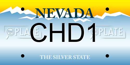 CHD1 Nevada License Plate