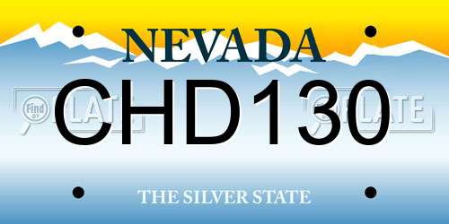CHD130 Nevada License Plate