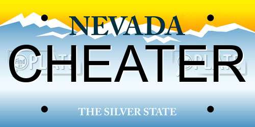 CHEATER Nevada License Plate