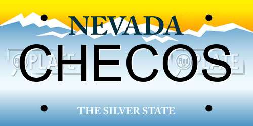CHECOS Nevada License Plate