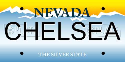 CHELSEA Nevada License Plate