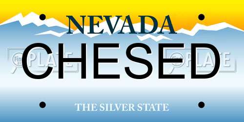 CHESED Nevada License Plate