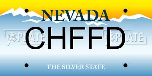 CHFFD Nevada License Plate