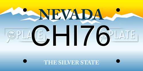 CHI76 Nevada License Plate