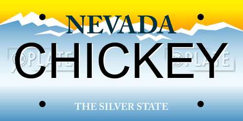 CHICKEY Nevada License Plate