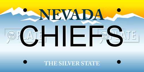 CHIEFS Nevada License Plate