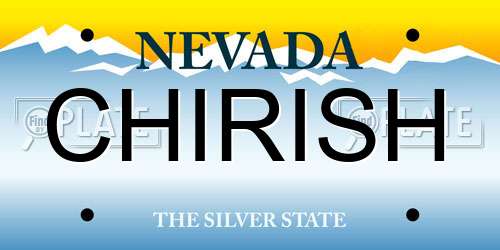 CHIRISH Nevada License Plate