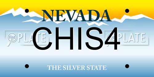 CHIS4 Nevada License Plate