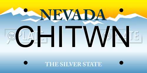CHITWN Nevada License Plate