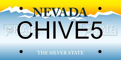 CHIVE5 Nevada License Plate
