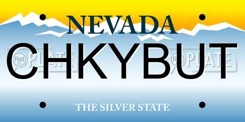 CHKYBUT Nevada License Plate