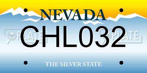 CHL032 Nevada License Plate
