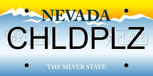 CHLDPLZ Nevada License Plate
