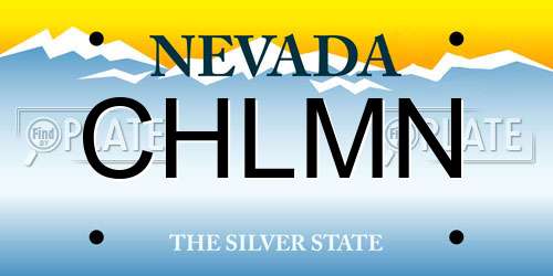 CHLMN Nevada License Plate