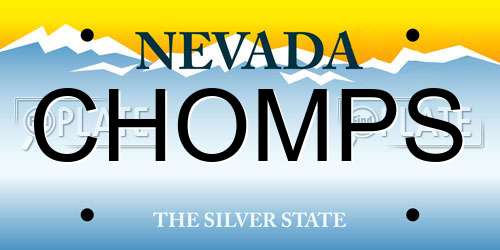 CHOMPS Nevada License Plate