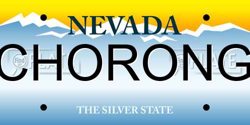 CHORONG Nevada License Plate