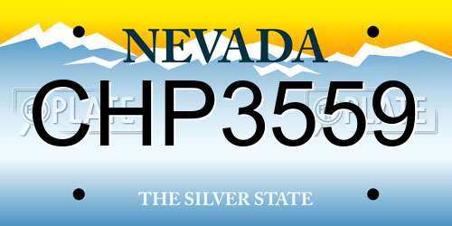 CHP3559 Nevada License Plate