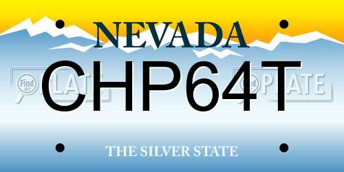 CHP64T Nevada License Plate